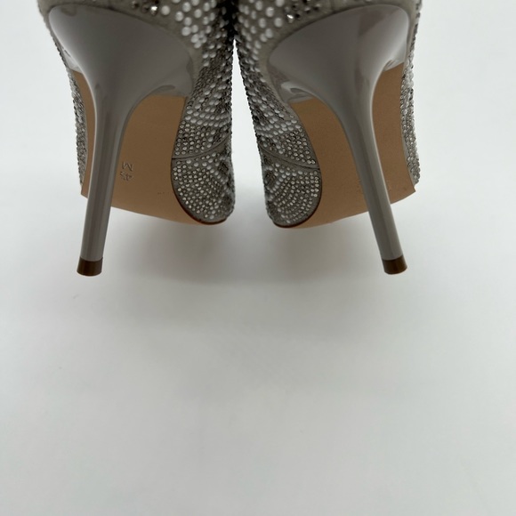 VANELI di Notte Suede Gray Embellished Pumps Shoes Size 4.5M - Picture 3 of 11